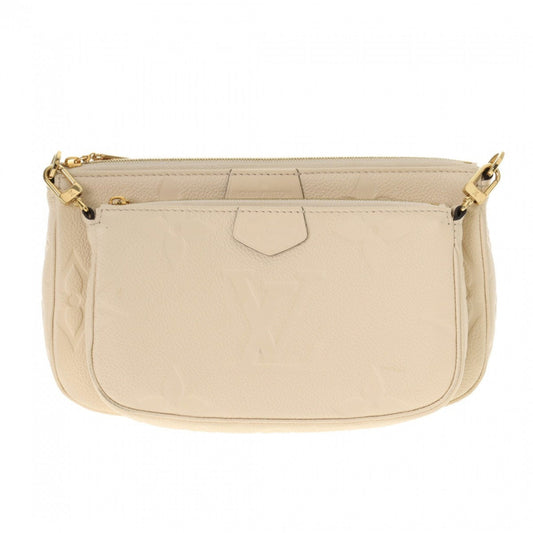 Louis Vuitton Cream Leather Pouch Shoulder Bag ()
