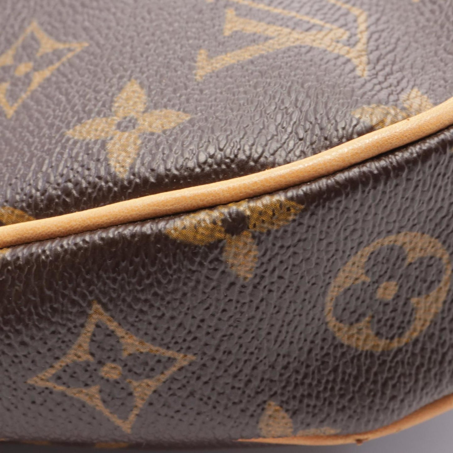 Louis Vuitton Brown Coated Canvas Leather Shoulder Bag