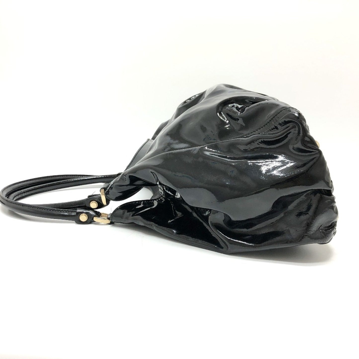 Gucci Black Patent Leather Tote Bag
