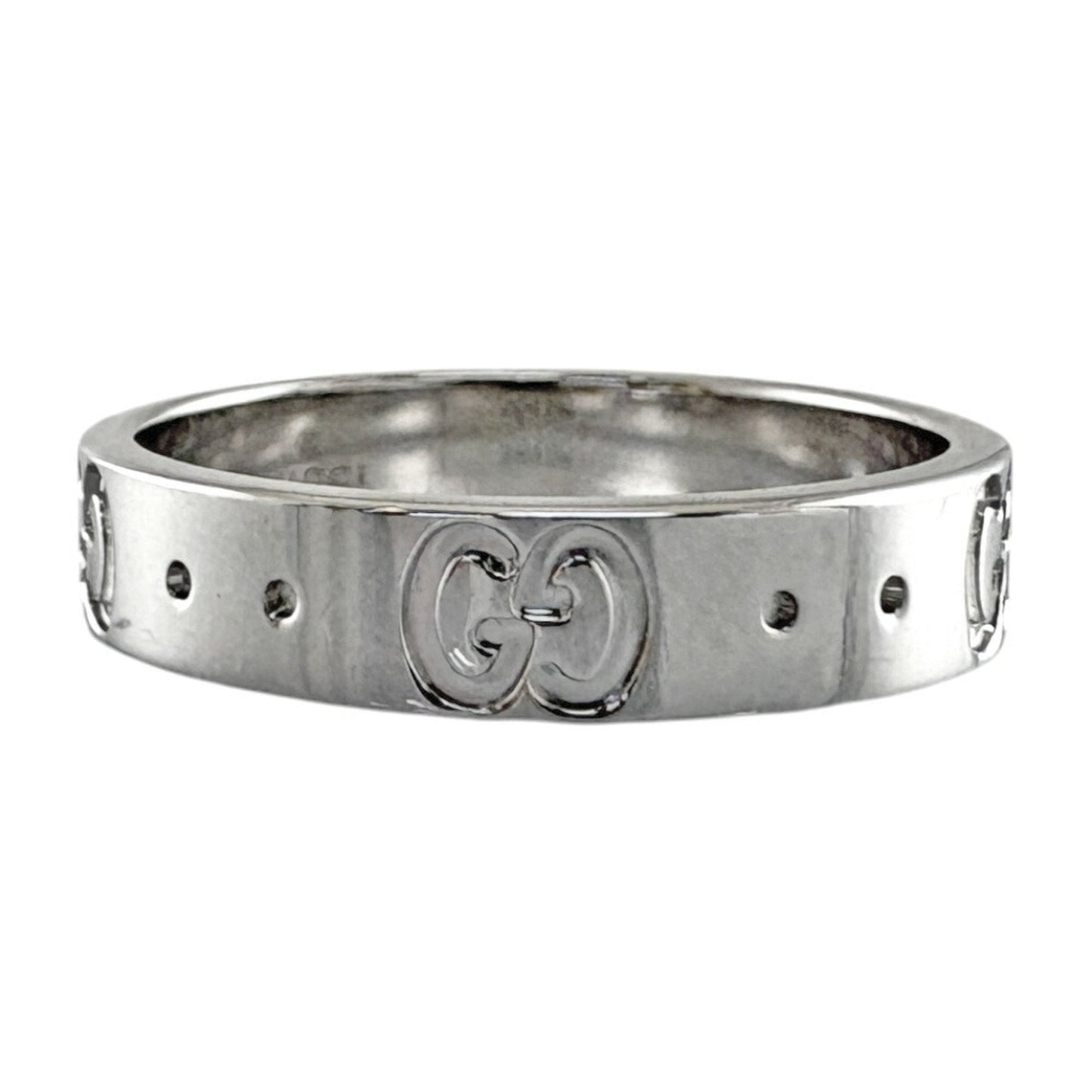 Gucci Icon Silver White Gold (18K) Band Ring