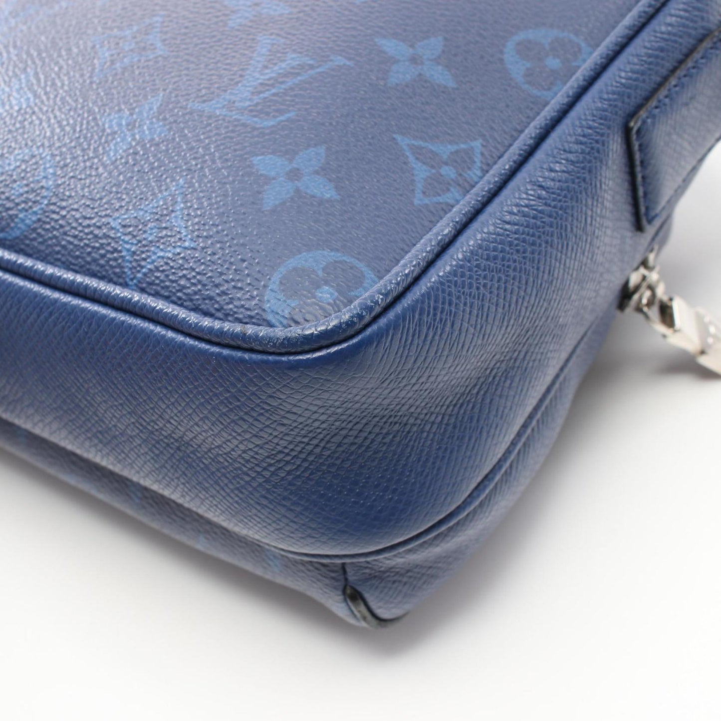 Louis Vuitton Blue Cobalt Coated Canvas Leather Shoulder Bag