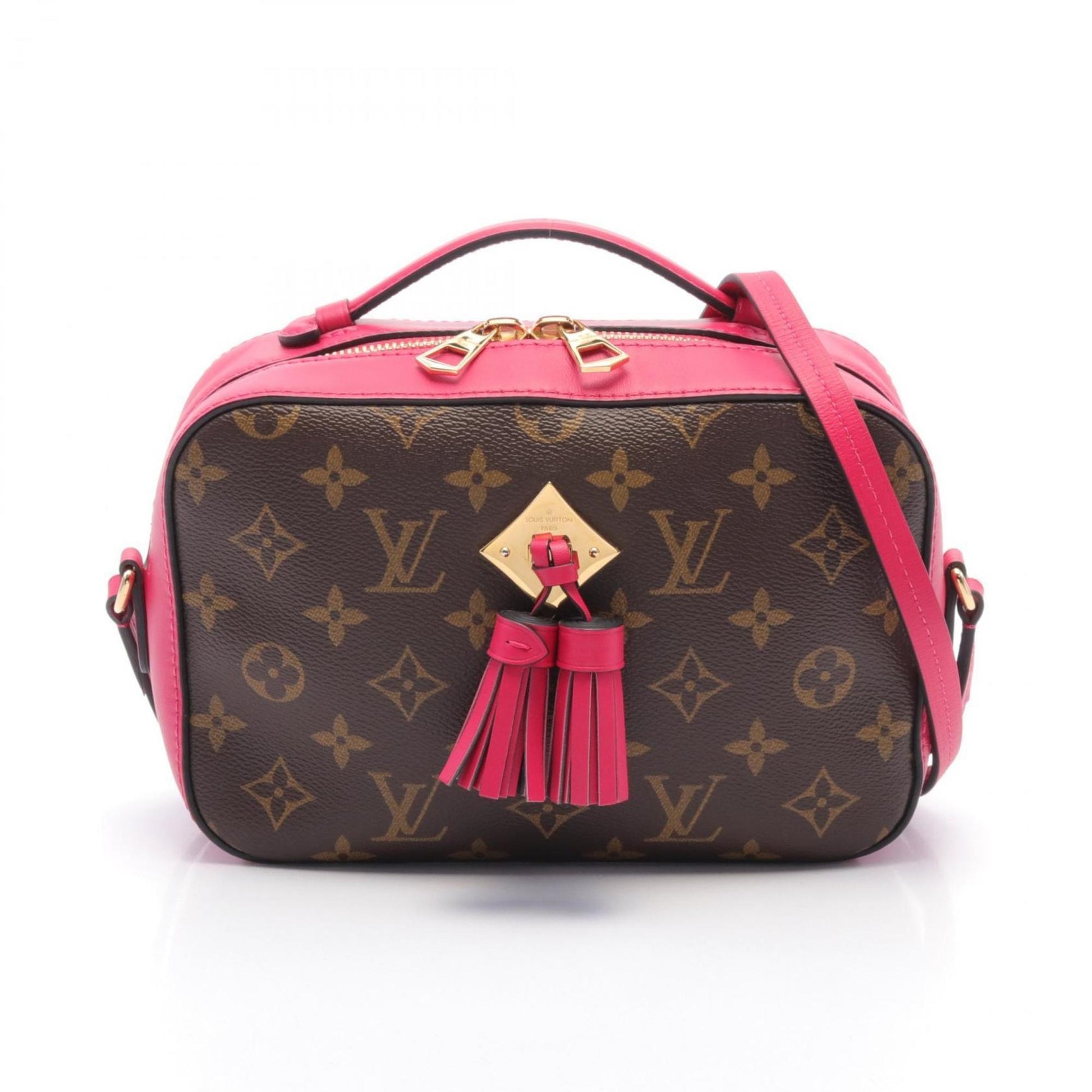 Louis Vuitton Brown Freesia Monogram Pink Coated Canvas Shoulder Bag ()