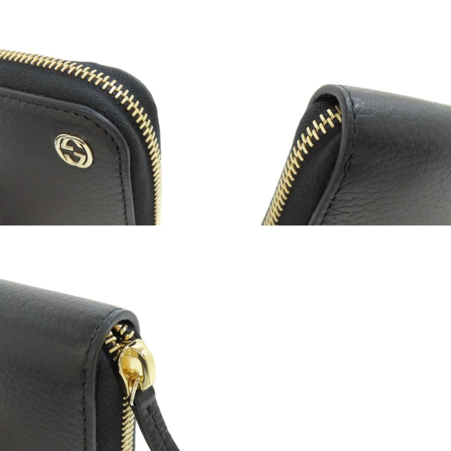 Gucci Black Leather Long Wallet (Bi-Fold)