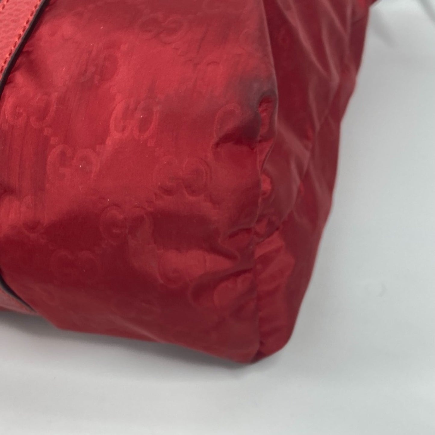 Gucci Red Cloth Tote Bag