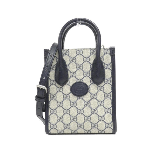 Gucci Beige Blue Gg Supreme Handbag ()