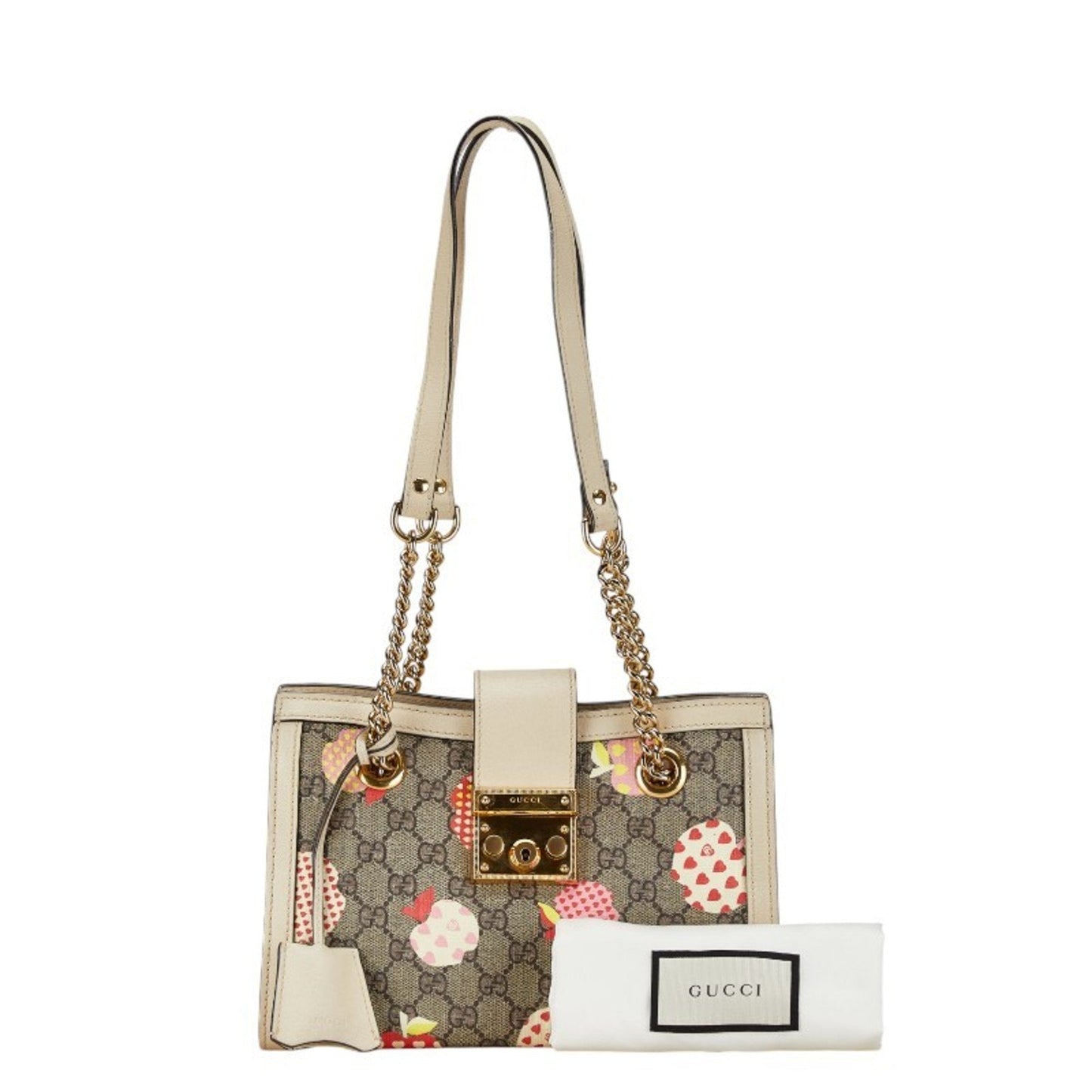 Gucci Beige Black Pvc Leather Shoulder Bag