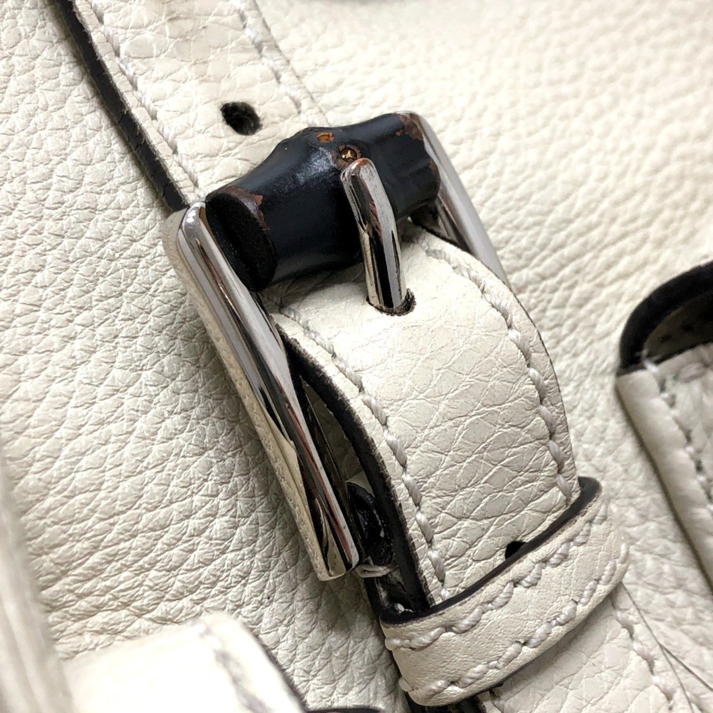 Gucci White Leather Backpack