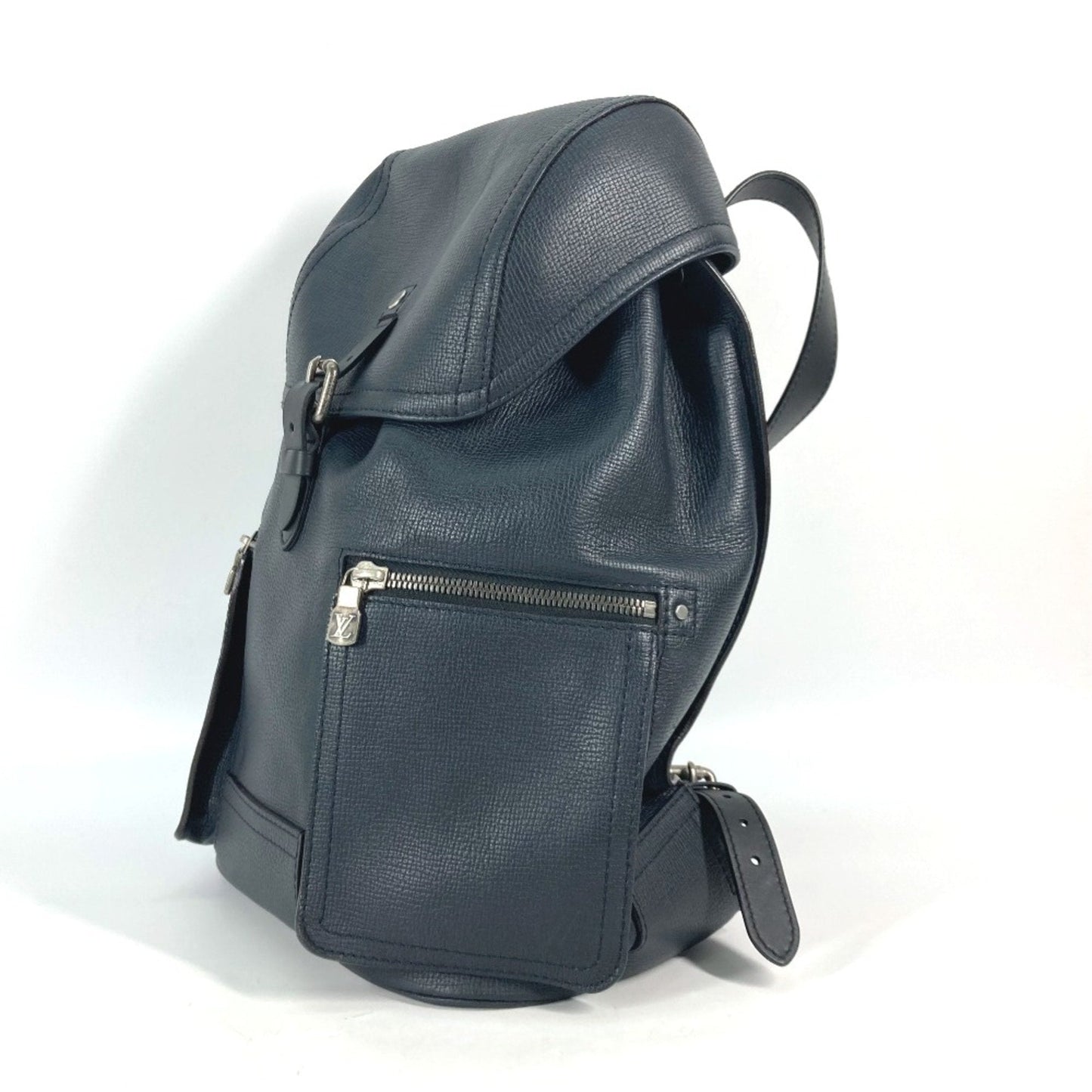 Louis Vuitton Navy Leather Backpack