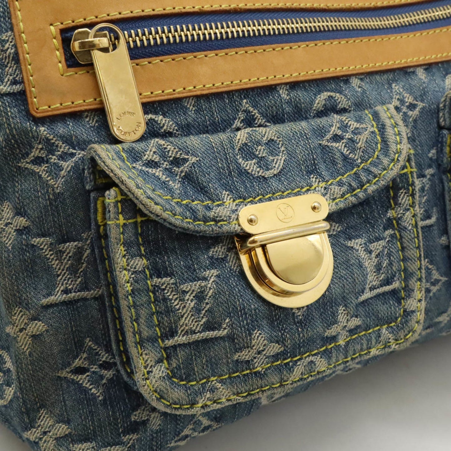 Louis Vuitton Monogram Denim Blue Monogram Denim Shoulder Bag