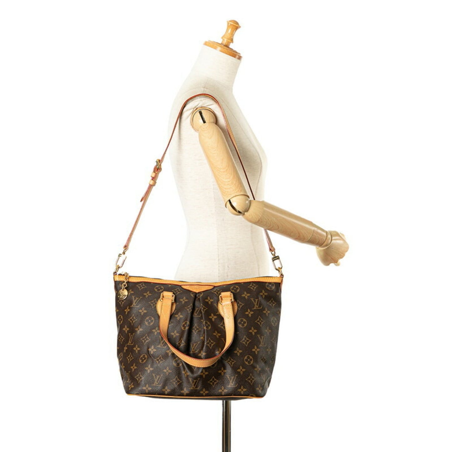 Louis Vuitton Brown Pvc Leather Handbag Shoulder Bag