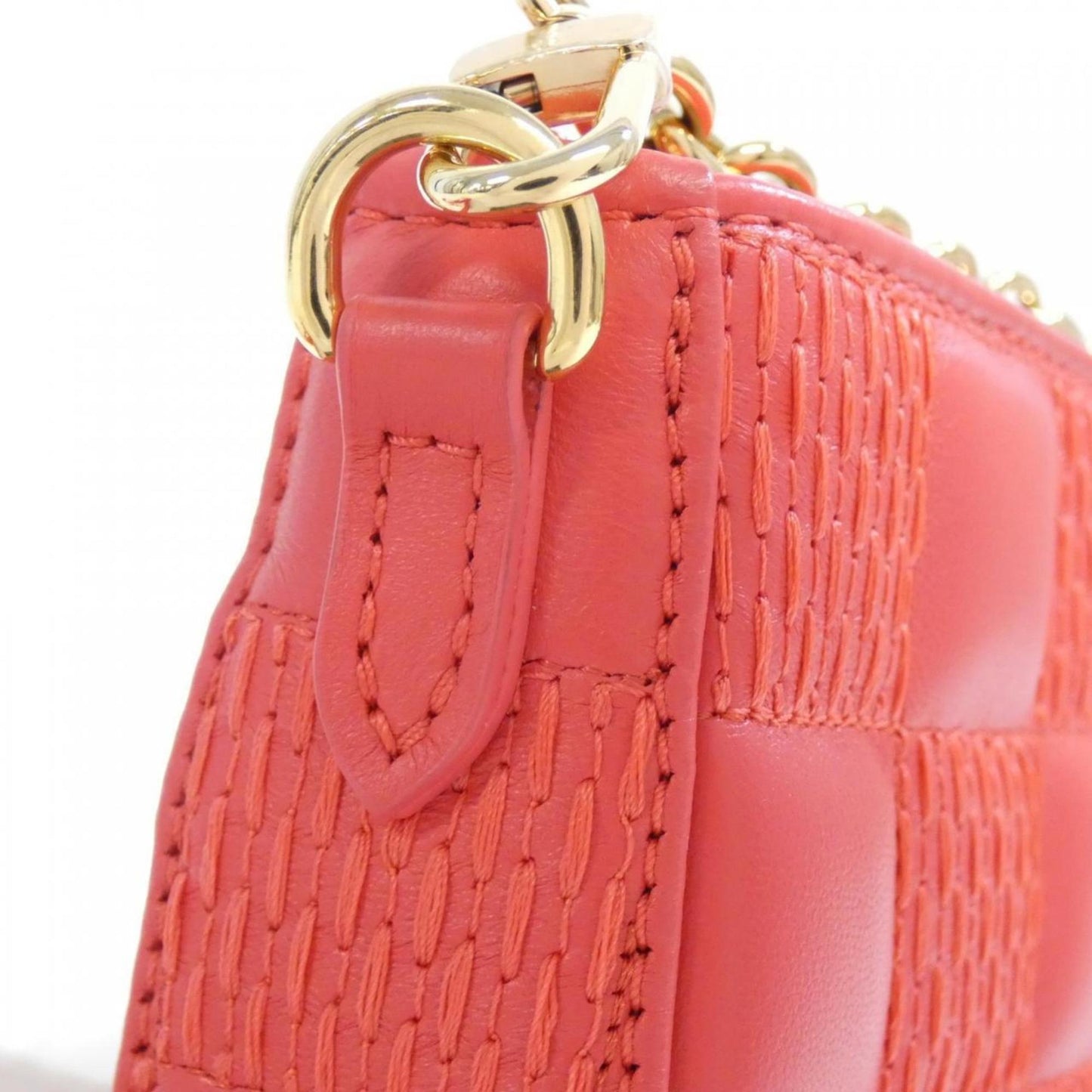 Louis Vuitton Rose Leather Pochette Shoulder Bag