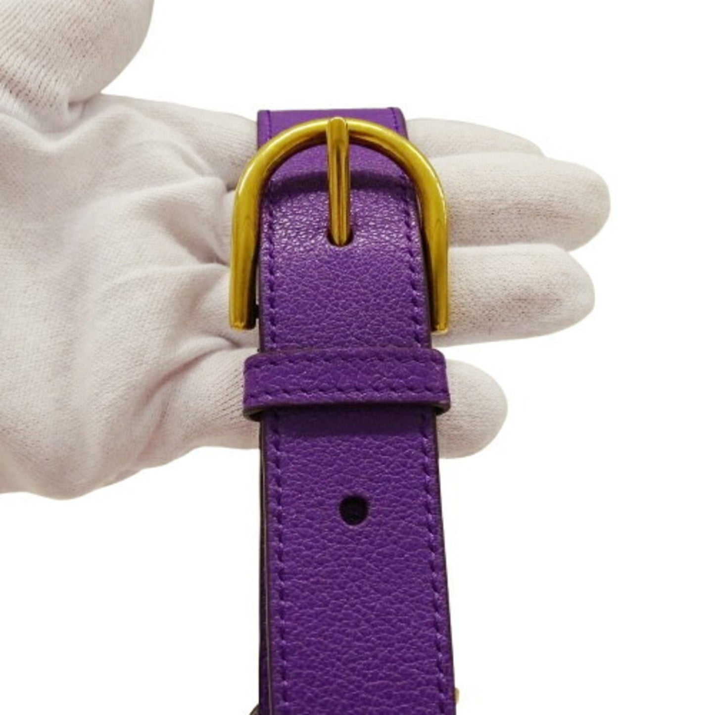 Gucci Purple Leather Shoulder Bag
