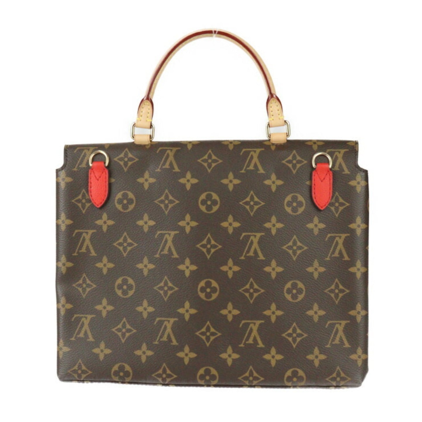 Louis Vuitton Brown Coquelicots Monogram Canvas Leather Handbag Shoulder Bag Tote Bag