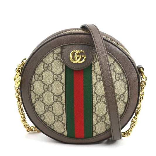 Gucci Beige Brown Gg Supreme Leather Shoulder Bag ()