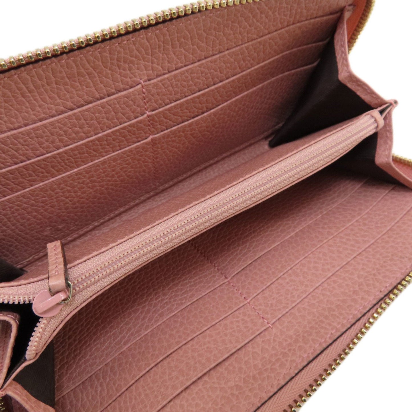 Gucci Pink Leather Long Wallet (Bi-Fold)