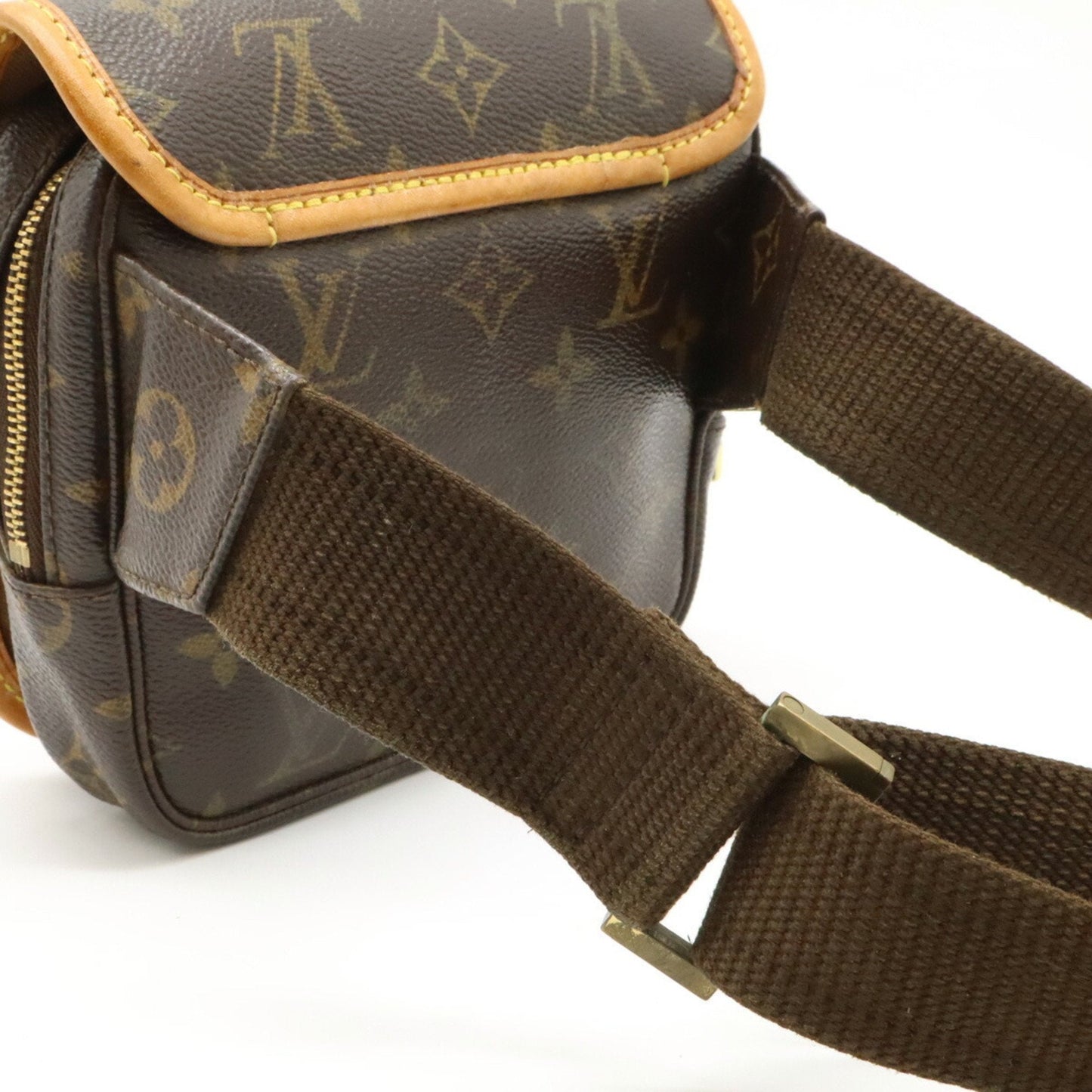 Louis Vuitton Brown Monogram Leather Shoulder Bag Sling Bag