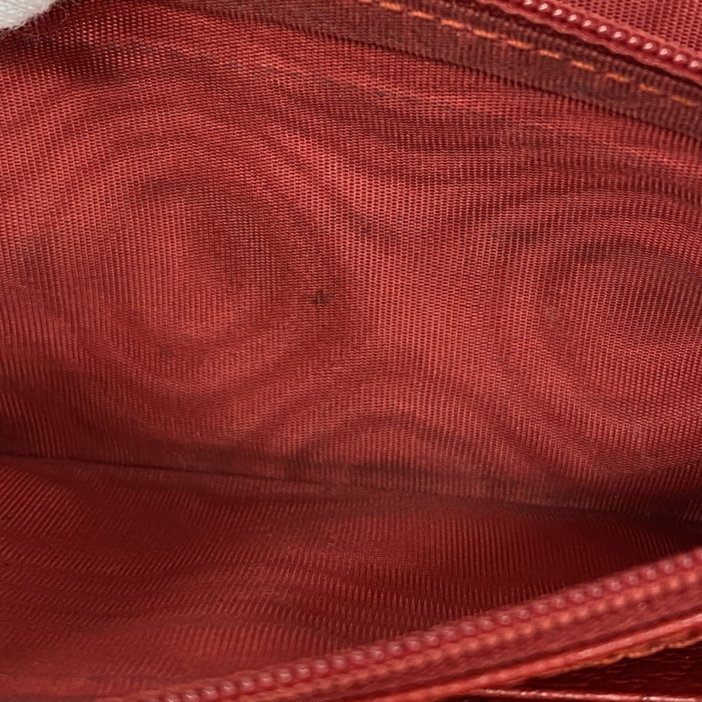 Gucci Red Color Canvas Leather Long Wallet (Bi-Fold)