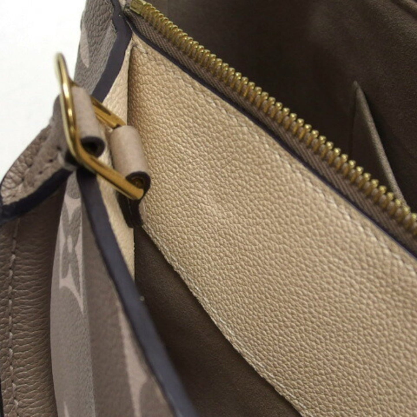 Louis Vuitton Gray Beige Grayish Monogram Empreinte Leather Handbag Shoulder Bag Tote Bag
