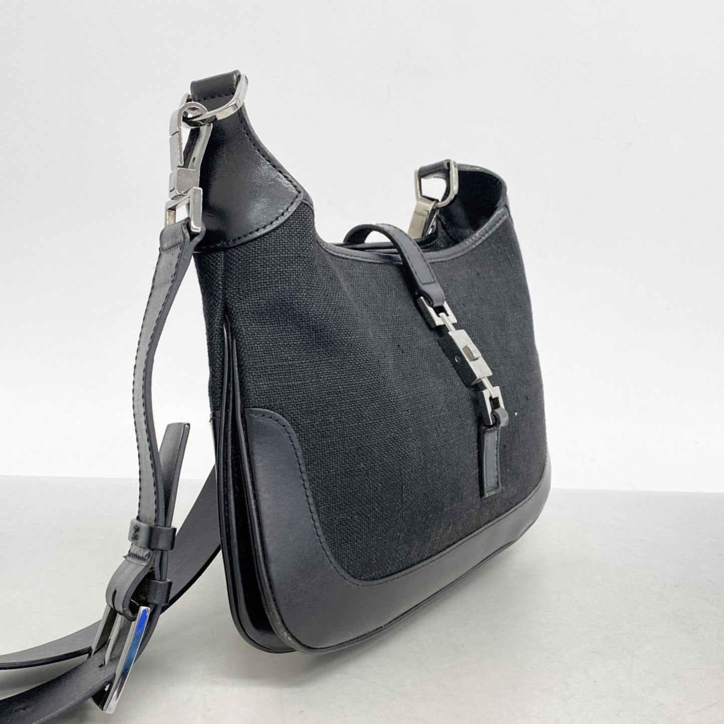 Gucci Black Canvas Shoulder Bag