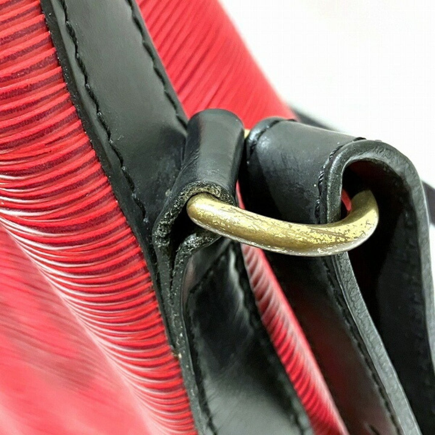 Louis Vuitton Castilian Red Noir Epi Leather Shoulder Bag