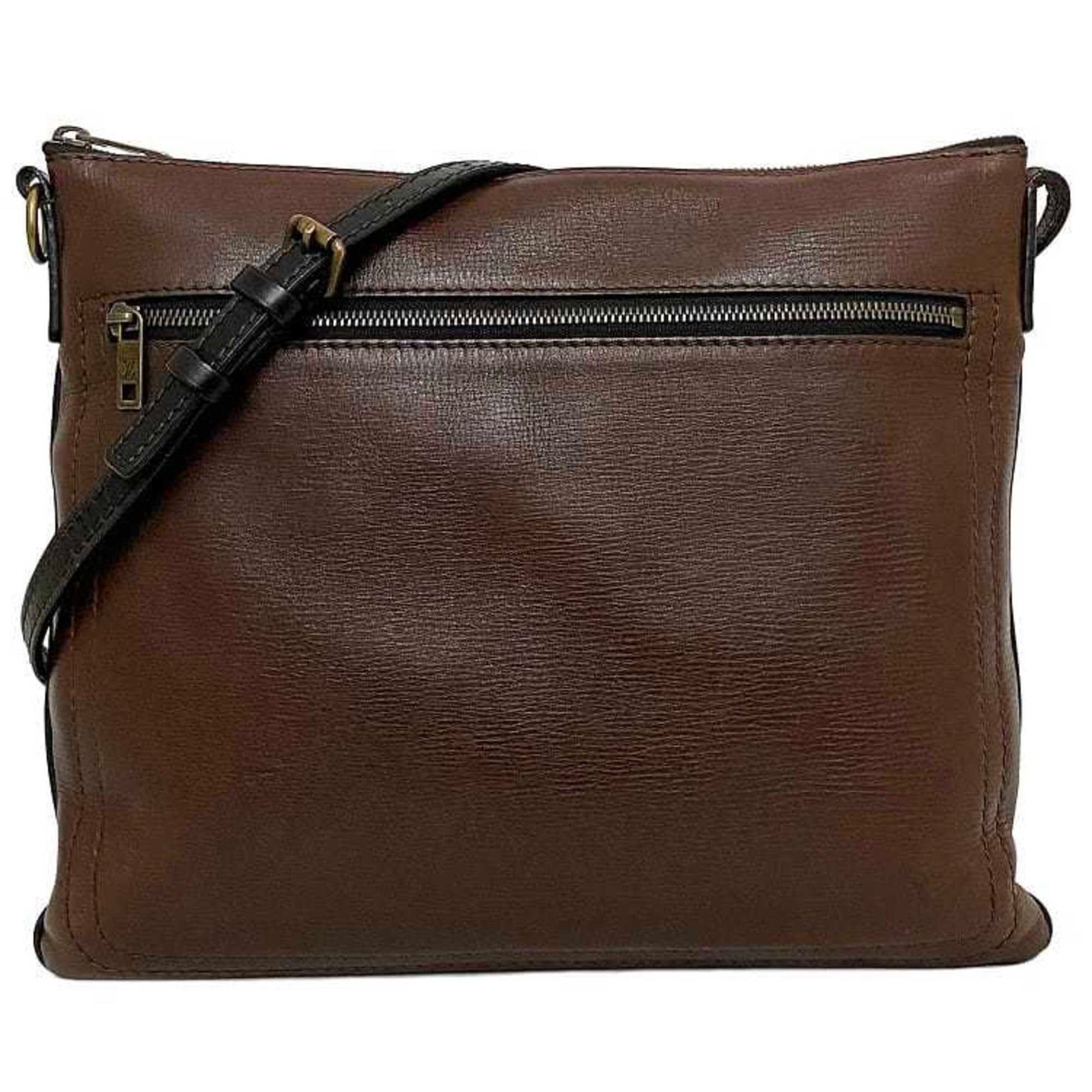 Louis Vuitton Utah Brown Coffee Leather Shoulder Bag ()