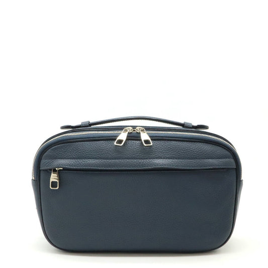 Louis Vuitton Navy Leather Shoulder Bag Sling Bag ()