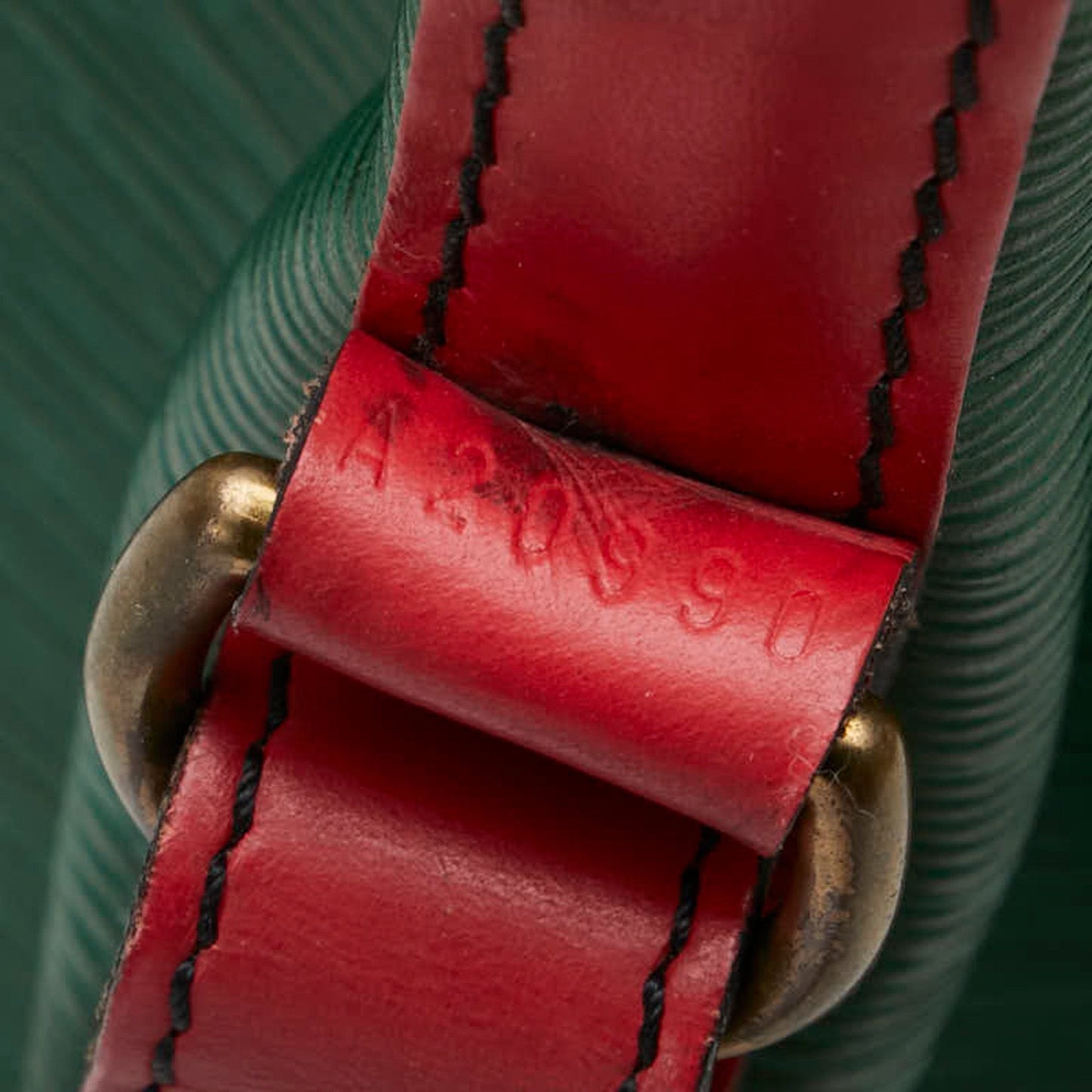 Louis Vuitton Green Red Color Leather Shoulder Bag