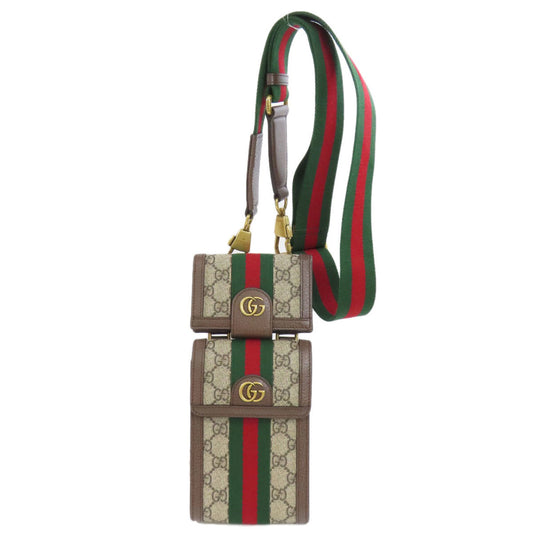 Gucci Beige Brown Pvc Shoulder Bag ()