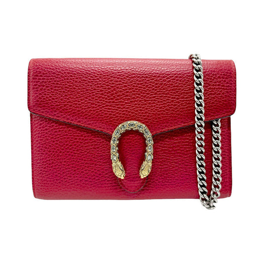 Gucci Red Color Leather Shoulder Bag ()