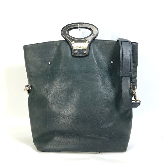 Louis Vuitton Black Leather Shoulder Bag ()