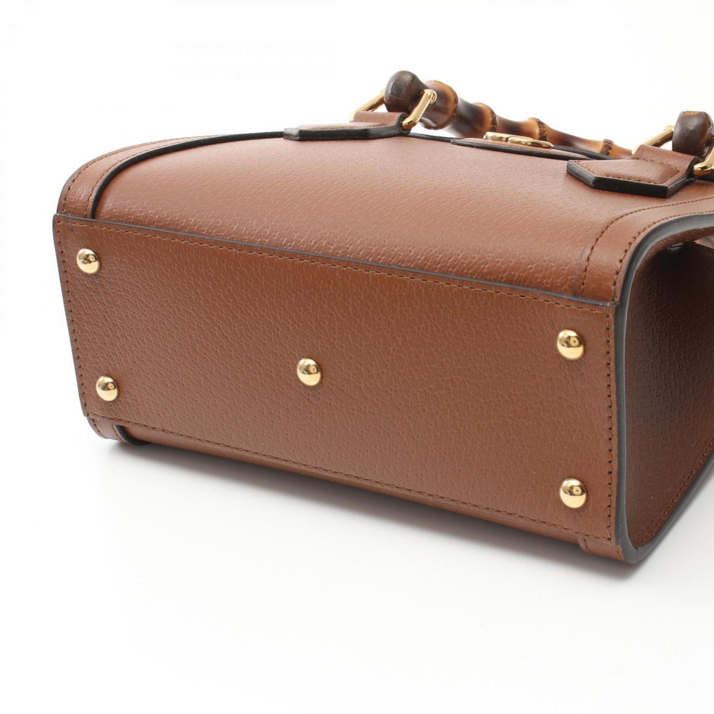 Gucci Brown Leather Handbag Tote Bag
