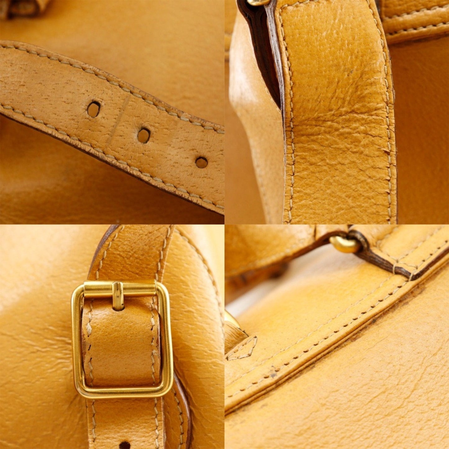 Gucci Yellow Leather Backpack