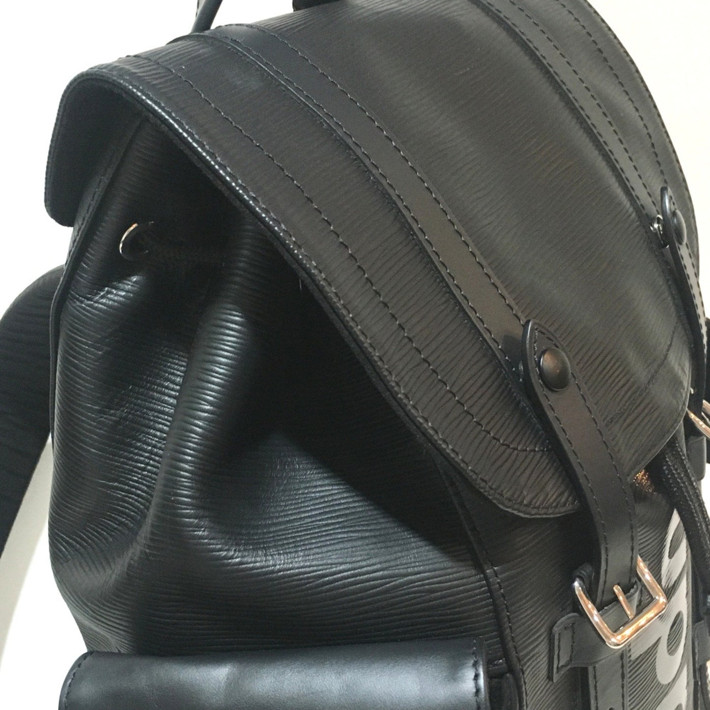 Louis Vuitton Black Leather Backpack