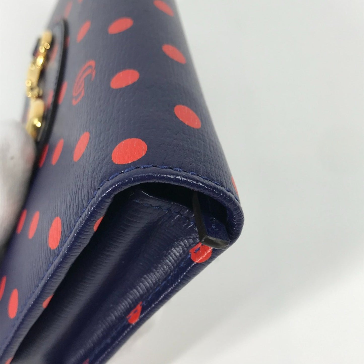 Gucci Navy Leather Long Wallet (Bi-Fold)