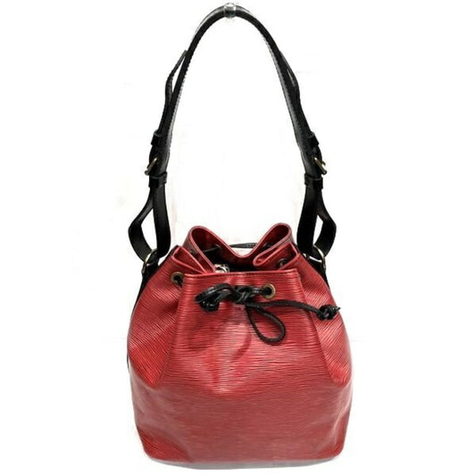 Louis Vuitton Epi Castilian Red Noir Epi Leather Shoulder Bag ()