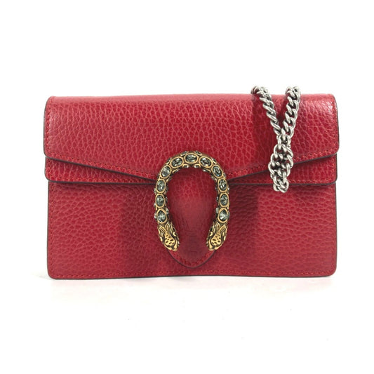 Gucci Red Leather Shoulder Bag ()