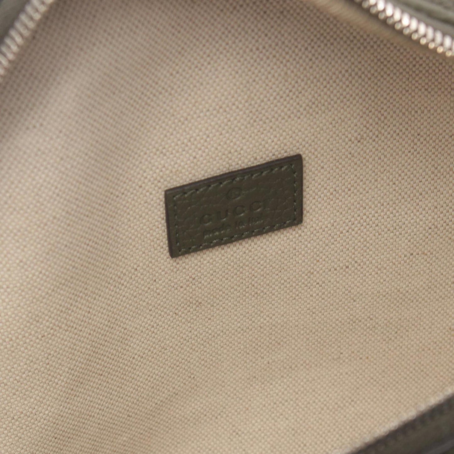 Gucci Khaki Leather Fanny Pack