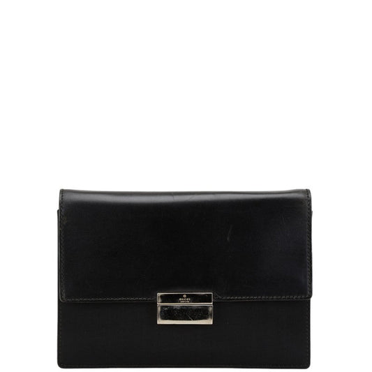 Gucci Black Canvas Leather Clutch Bag ()