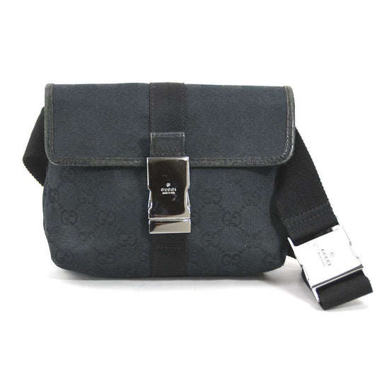 Gucci Black Gg Canvas Shoulder Bag ()