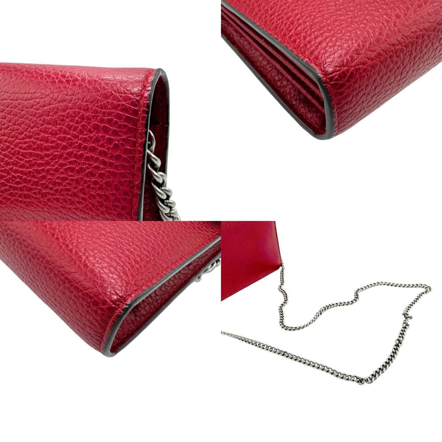 Gucci Red Color Leather Shoulder Bag