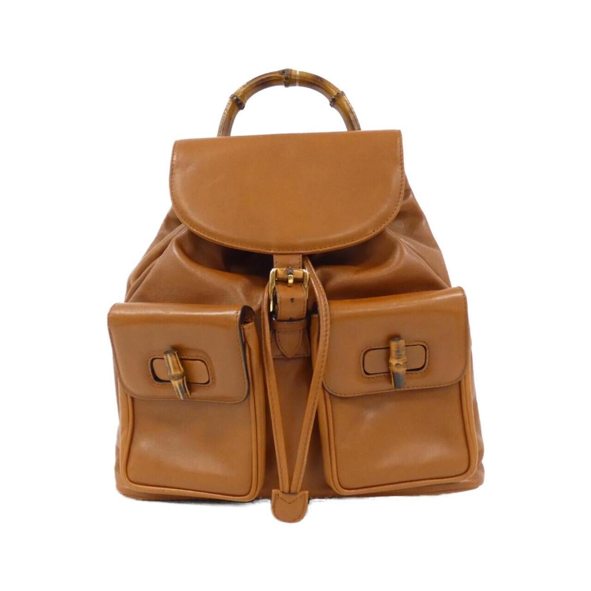 Gucci Brown Leather Backpack ()