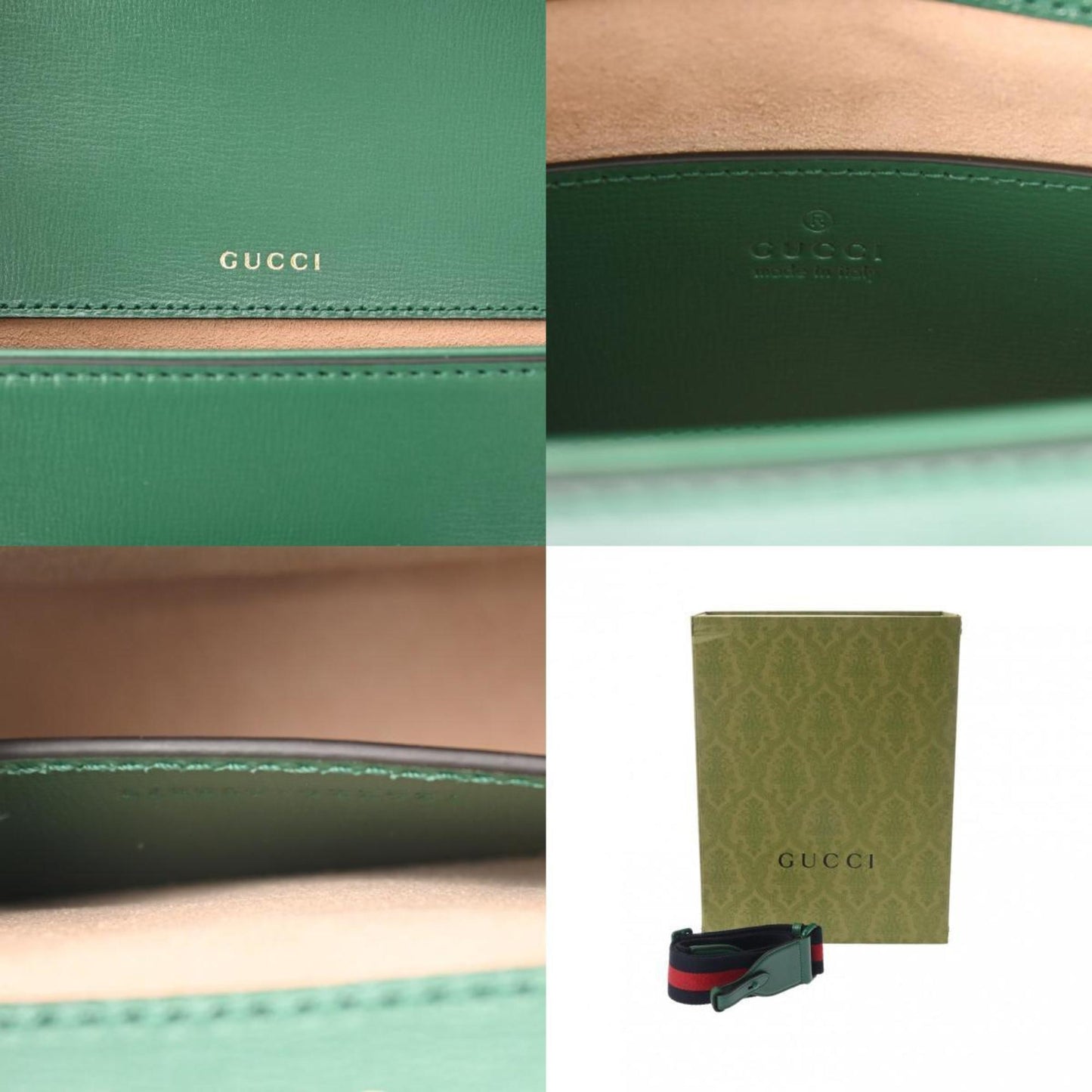 Gucci Horsebit Green Leather Shoulder Bag