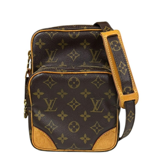 Louis Vuitton Brown Monogram Canvas Shoulder Bag ()