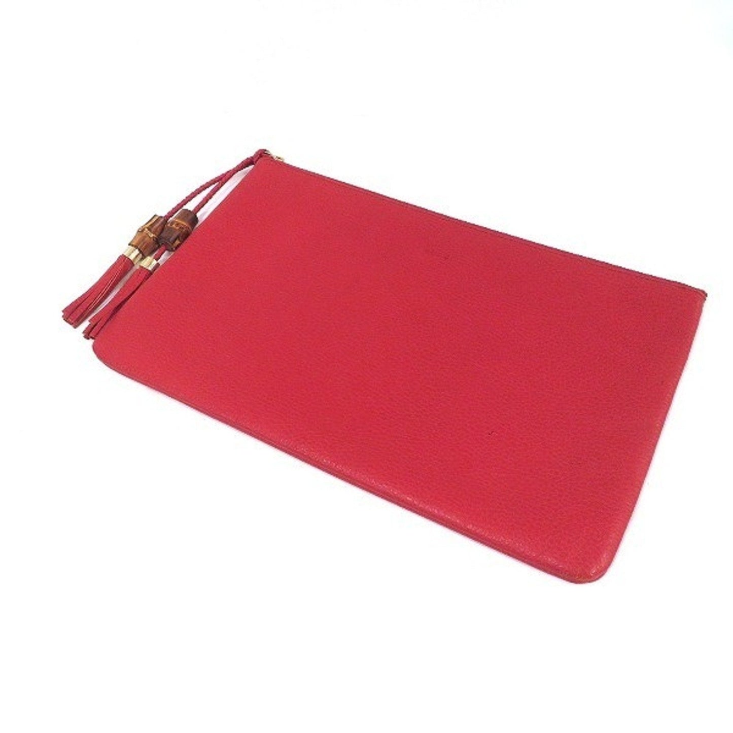 Gucci Red Color Leather Clutch Bag