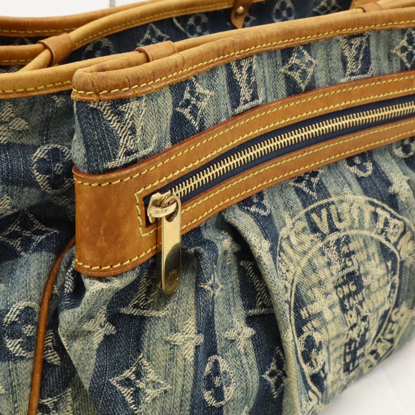 Louis Vuitton Black Blue Monogram Monogram Denim Shoulder Bag