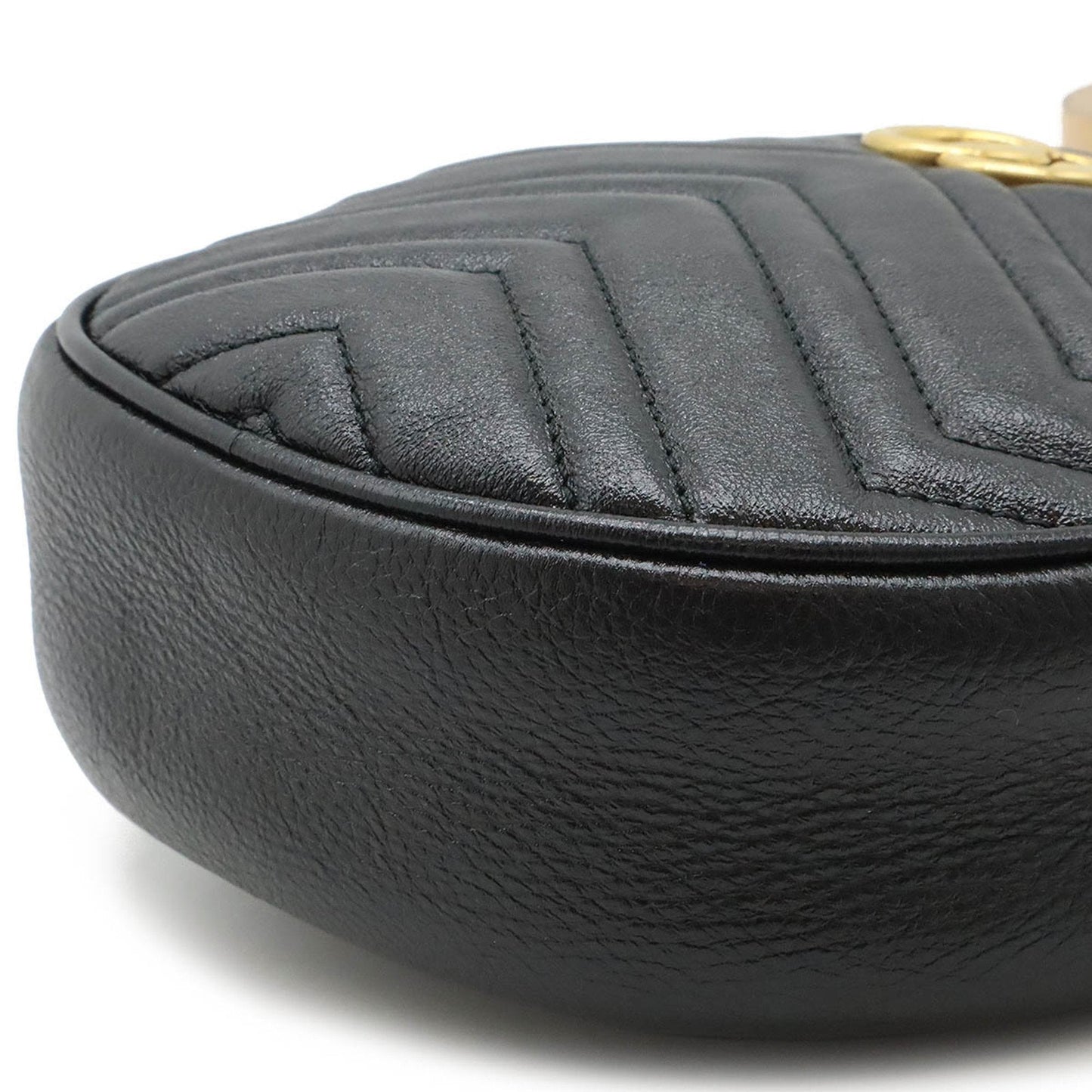Gucci Gg Marmont Black Leather Shoulder Bag