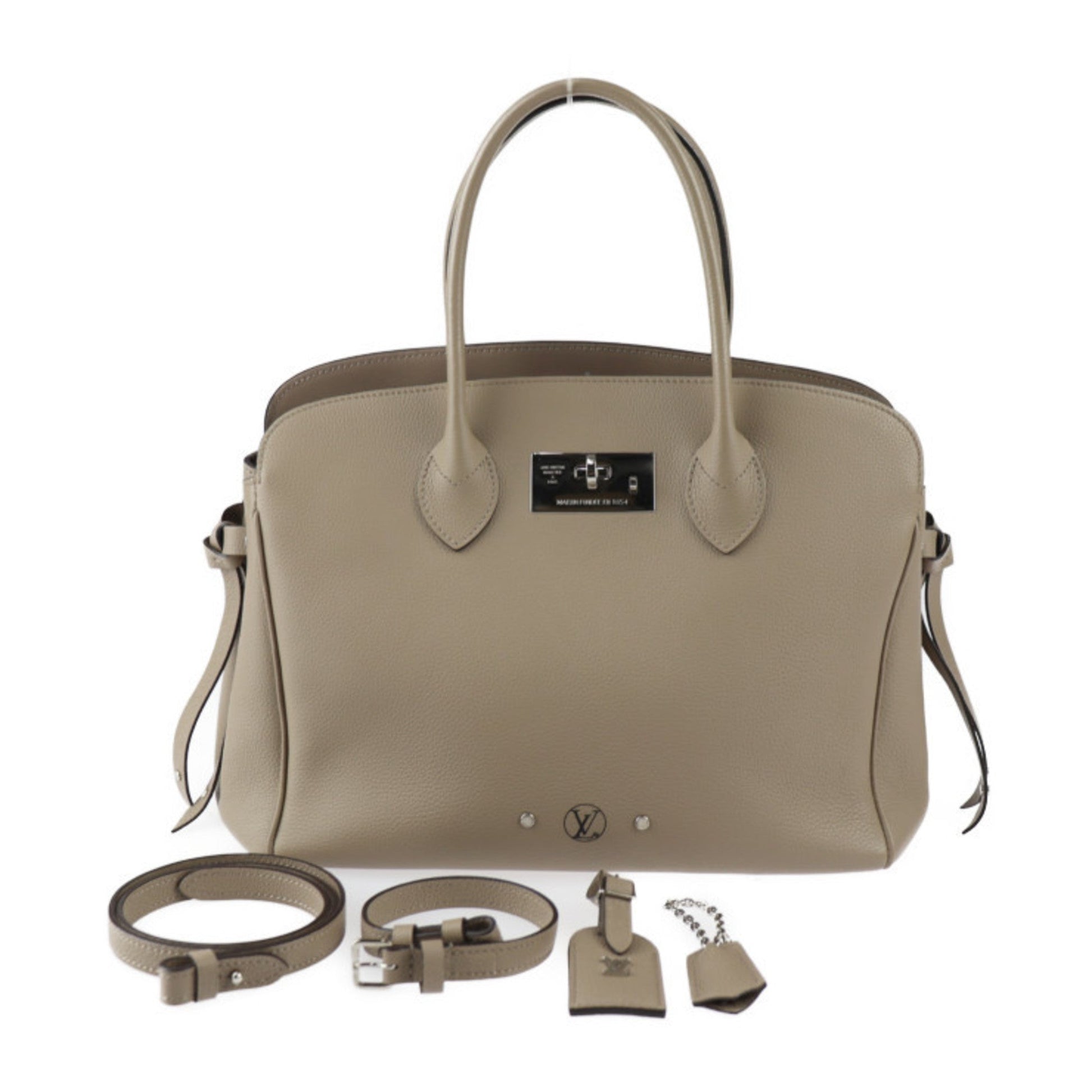 Louis Vuitton Tourterelle Leather Handbag Shoulder Bag Tote Bag ()