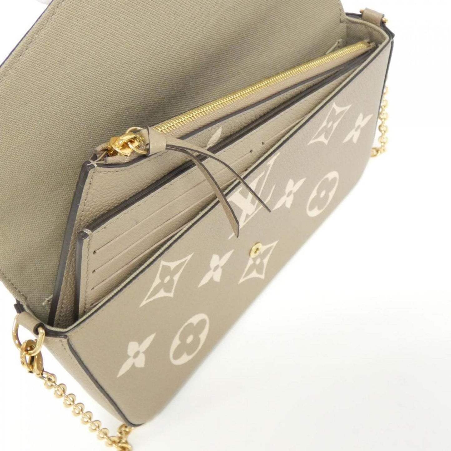 Louis Vuitton Bicolor Tourterelle Leather Pochette Shoulder Bag