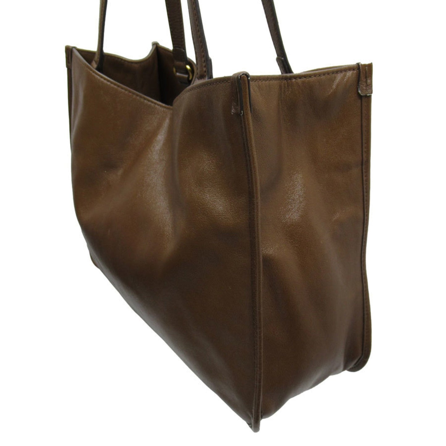 Gucci Brown Leather Shoulder Bag Tote Bag