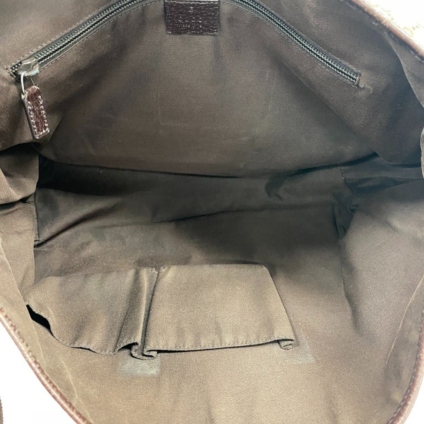 Gucci Gg Canvas Brown Gg Canvas Leather Shoulder Bag